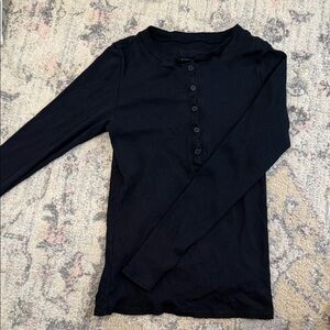 Nili Lotan Black Long Sleeve Top